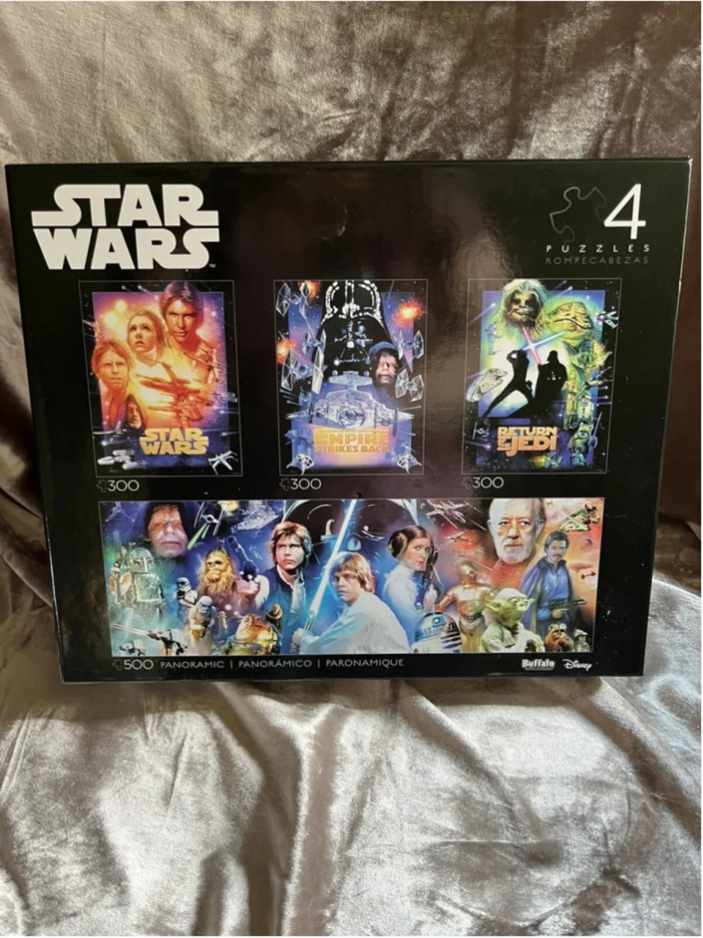 Star Wars Original Trilogy Jigsaw Puzzle 4 Pack 300 500 pcs Disney Buffalo30620